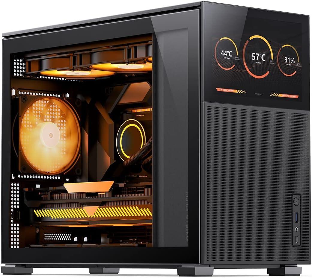 JONSBO D31 MESH SC Black Micro ATX PC Case with Screen