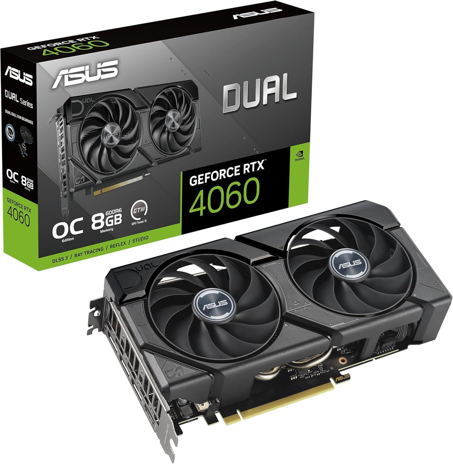 ASUS Dual GeForce RTX 4060 EVO OC Edition 8GB