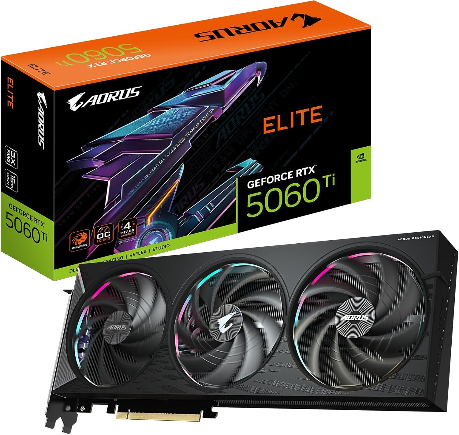 Gigabyte AORUS GeForce RTX 5060 Ti Elite 16G Image
