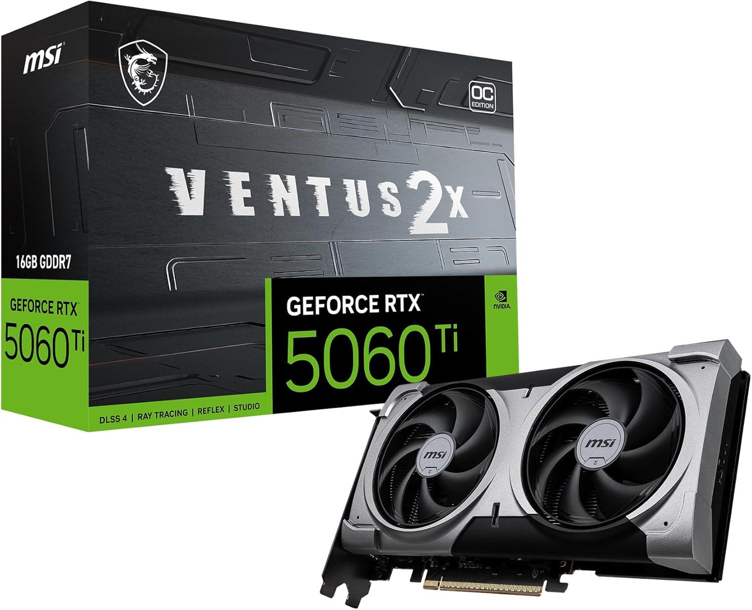 MSI Gaming RTX 5060 Ti 16G Ventus 2X OC Plus Image