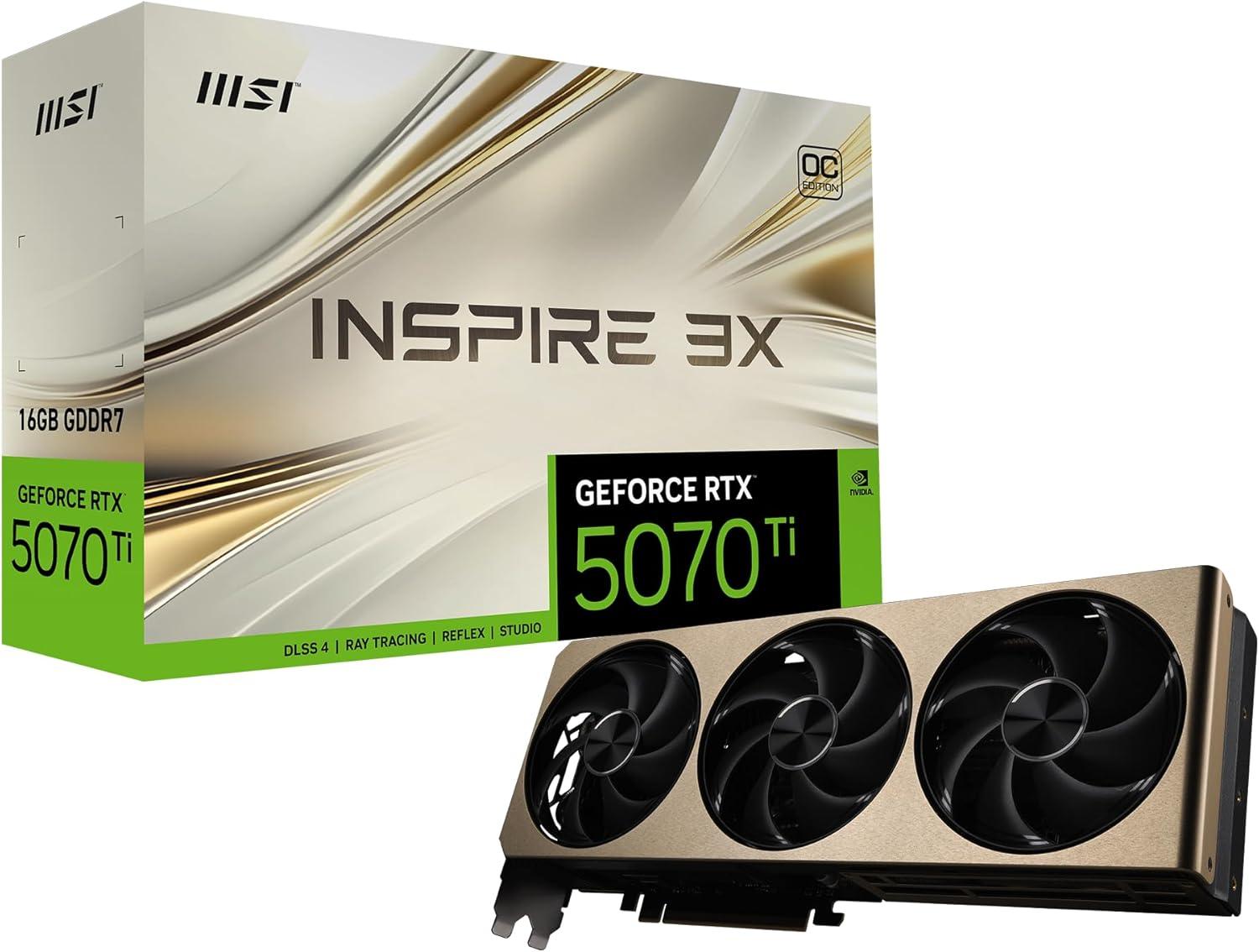 MSI Gaming RTX 5070 Ti 16G Inspire 3X OC Plus Image