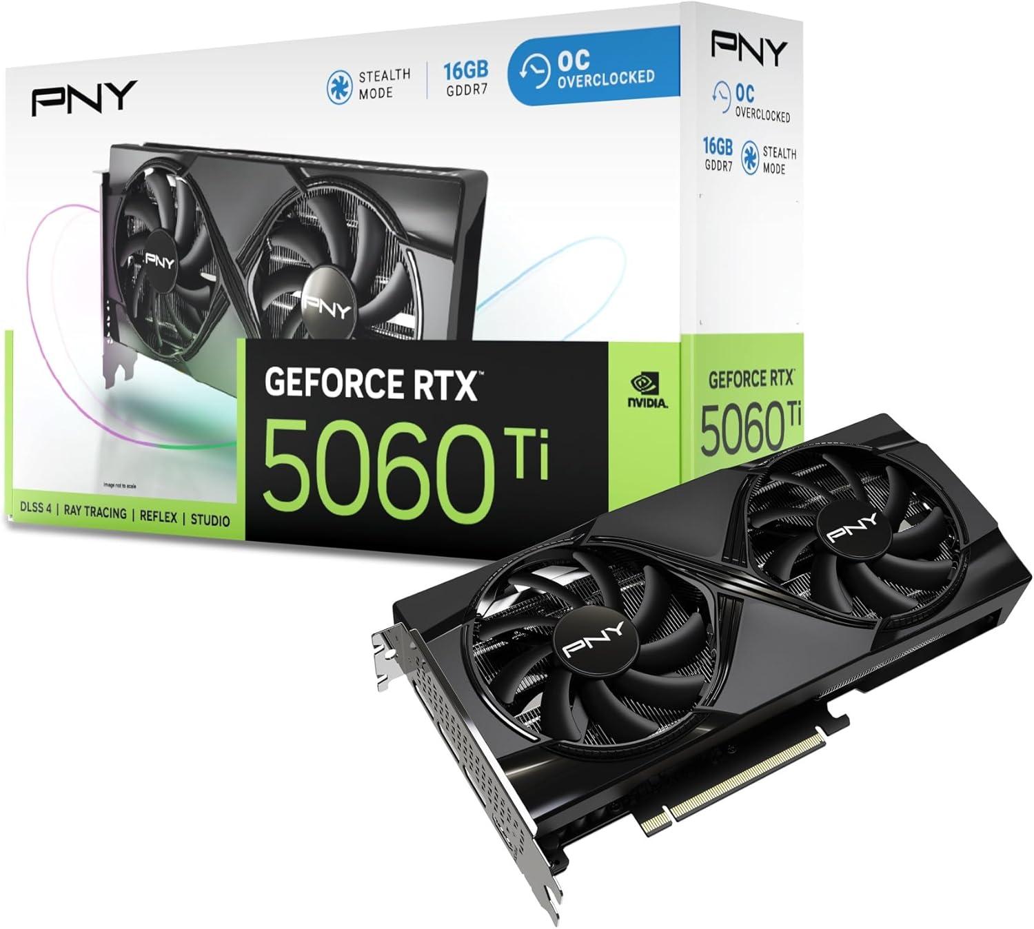 PNY GeForce RTX™ 5060 Ti 16GB Overclocked Dual Fan Image