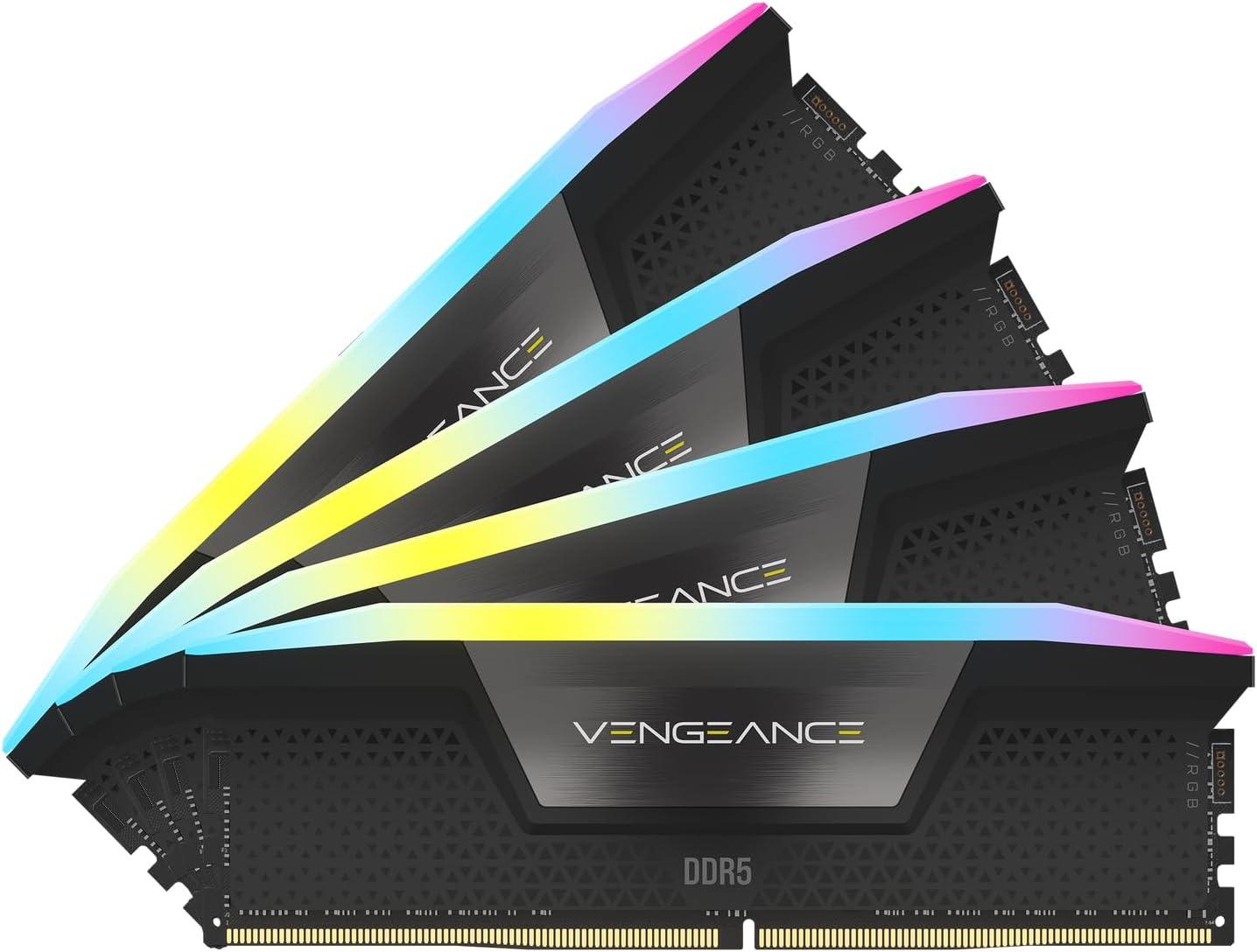 CORSAIR VENGEANCE RGB DDR5 RAM 128GB (4x32GB) 5600MHz CL40