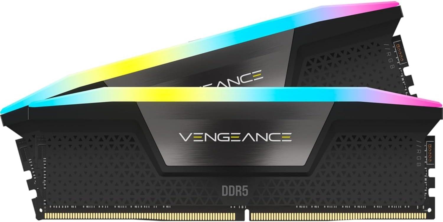 CORSAIR VENGEANCE RGB DDR5 RAM 48GB (2x24GB) 6400MHz CL36 Intel XMP iCUE