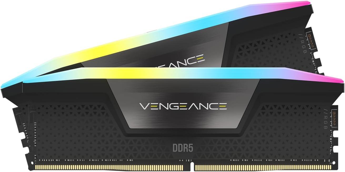 CORSAIR VENGEANCE RGB DDR5 RAM 96GB (2x48GB) 6000MHz CL30 Intel XMP iCUE