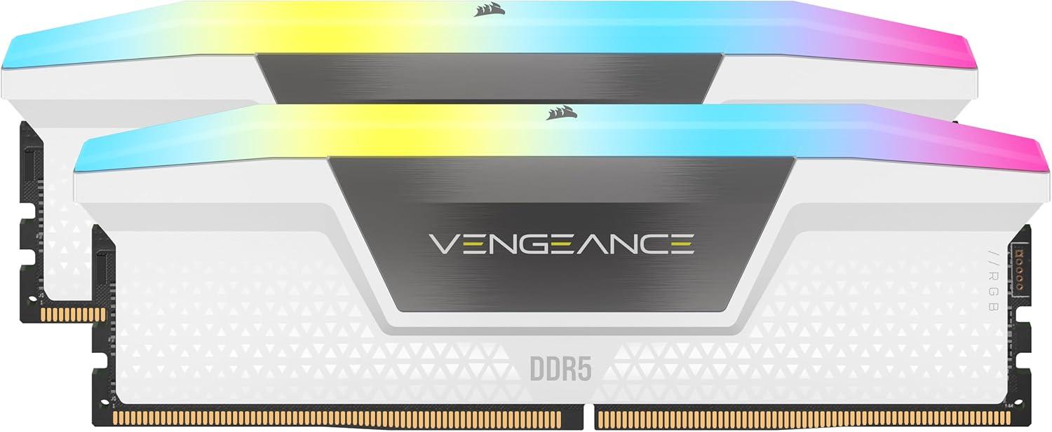 CORSAIR Vengeance RGB DDR5 RAM 32GB (2x16GB) 6000MHz CL36-44-44-96 1.4V AMD Expo & Intel XMP