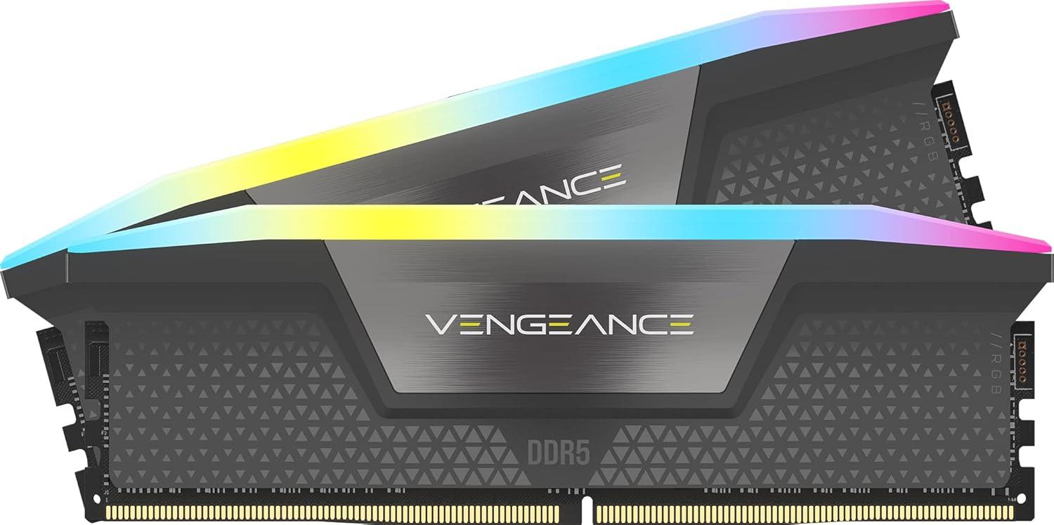 CORSAIR Vengeance RGB DDR5 RAM 48GB (2x24GB) 6000MHz CL30-36-36-76 1.4V AMD Expo Intel XMP