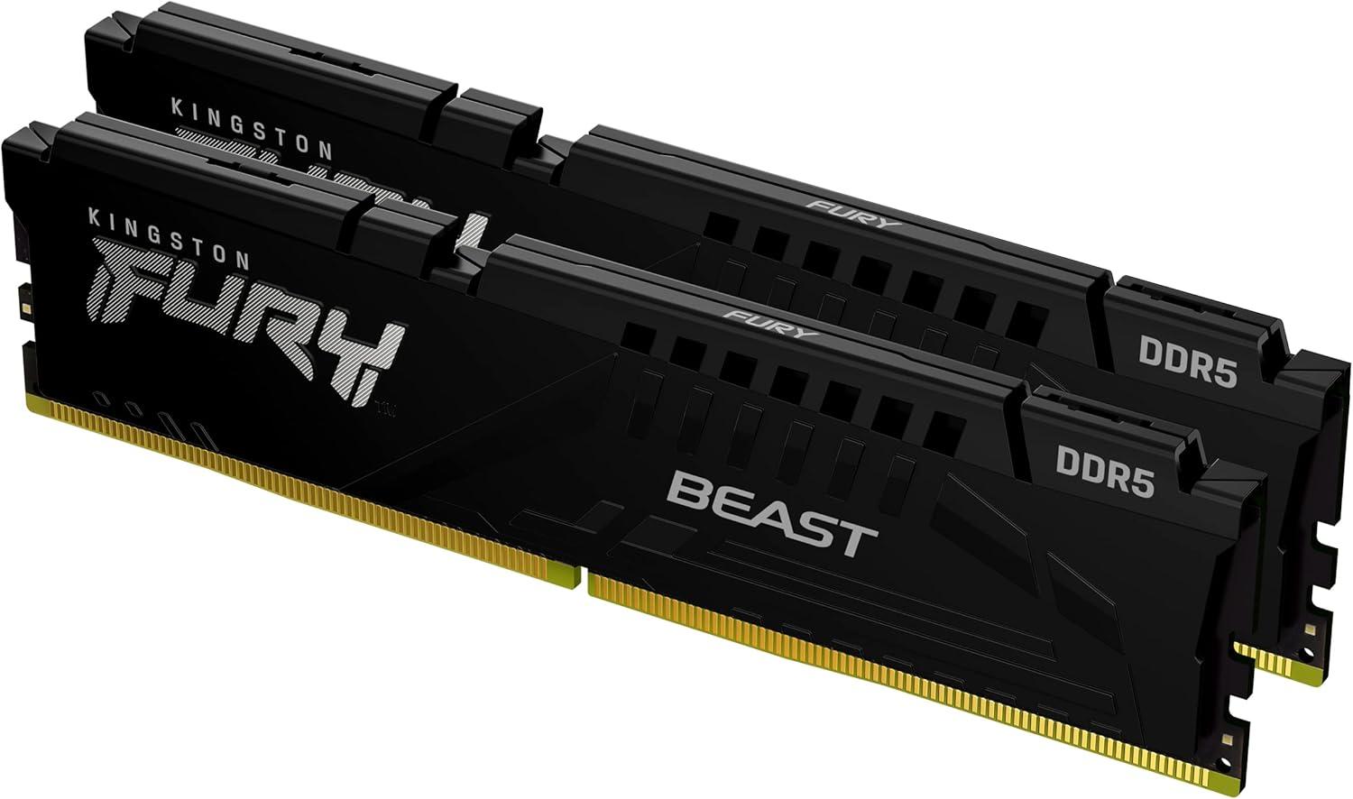 Kingston FURY Beast 32GB (2x16GB) 5600MT/s DDR5 CL36 Desktop Memory Kit of 2 | AMD EXPO
