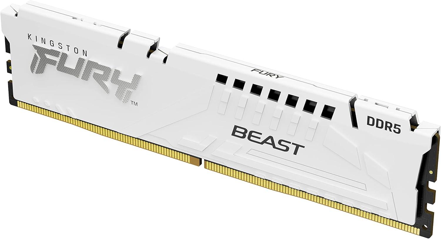 Kingston Fury Beast 16GB (2x8GB) 5600MT/s DDR5 CL36 Desktop Memory Kit of 2 | AMD Expo