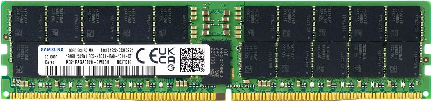 Samsung 128GB DDR5 4800MHz PC5-38400 ECC RDIMM 4Rx4 2S2Rx4 (EC8 10x4) Quad Rank 1.1V
