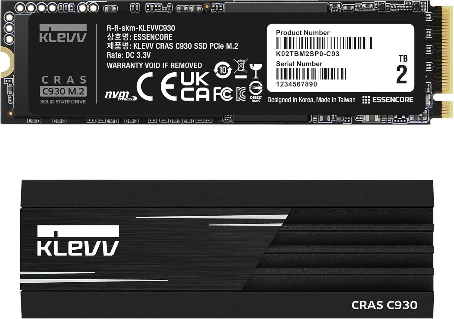 KLEVV CRAS C930 2TB M.2 2280 NVMe PCIe Gen4x4