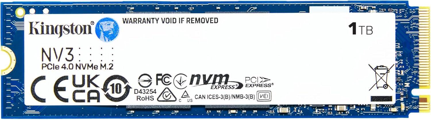 Kingston NV3 1TB M.2 2280 NVMe SSD | PCIe 4.0