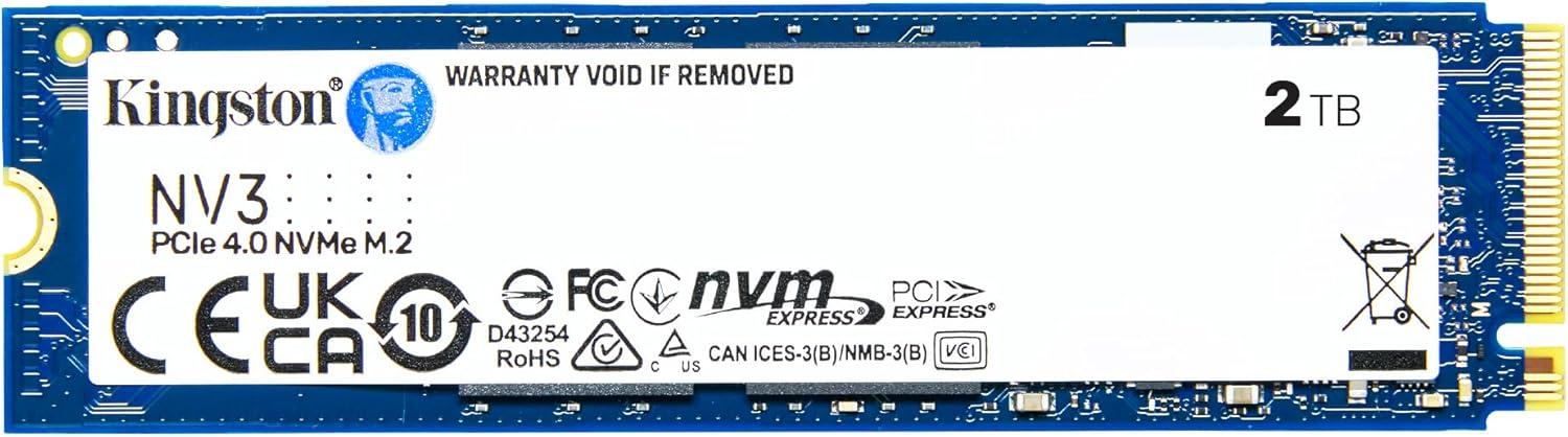 Kingston NV3 2TB M.2 2280 NVMe SSD | PCIe 4.0 Gen