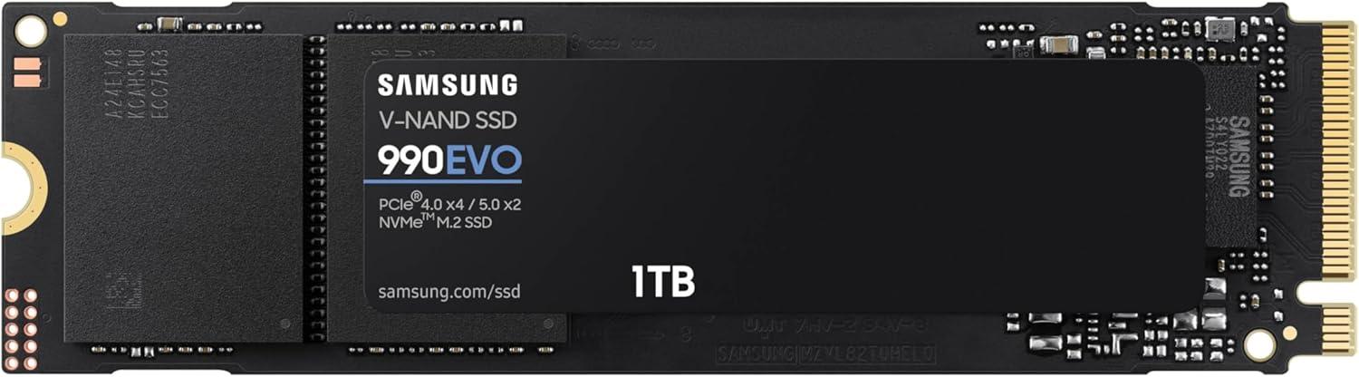 SAMSUNG 990 EVO SSD 1TB, PCIe Gen 4x4, Gen 5x2 M.2 2280 NVMe